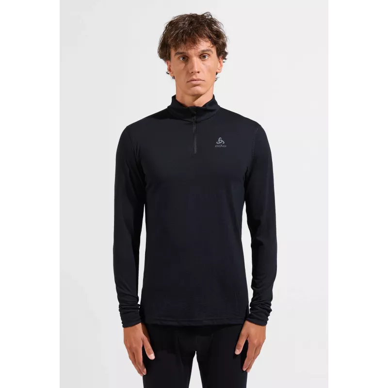 Odlo Merino 200 BL Top Turtle Neck LS Half Zip - musta, koko M