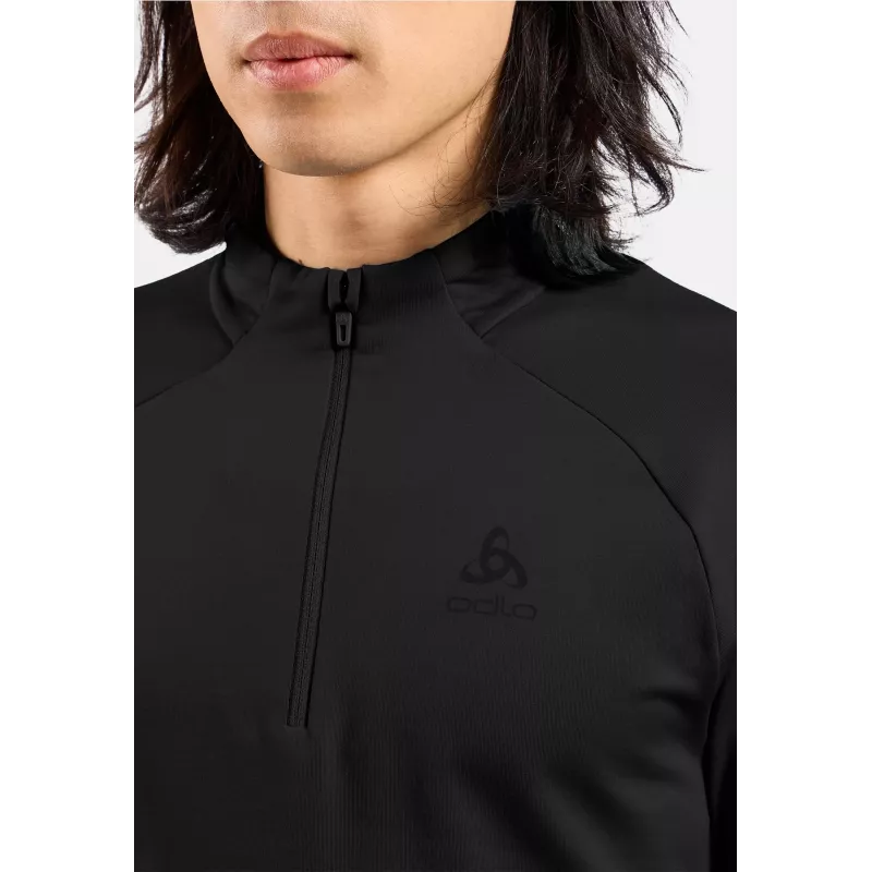 Odlo Essential Light välikerros 1/2 zip - musta - XL