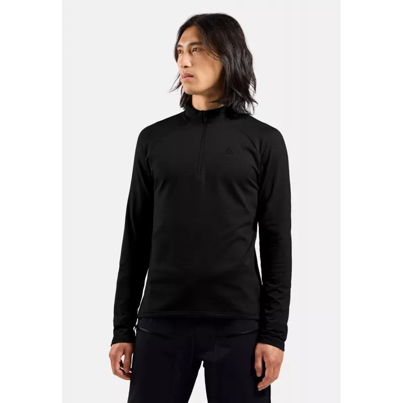 Odlo Essential Light välikerros 1/2 zip - musta - XL