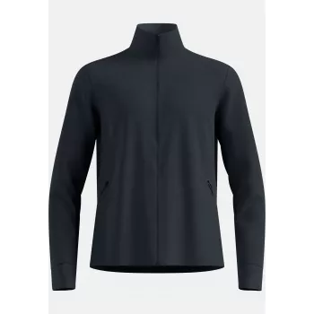 Odlo Grid Fleece Mid Layer Full Zip -takki - Black Melange, koko L