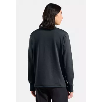 Odlo Grid Fleece Mid Layer Full Zip -takki - Black Melange, koko L