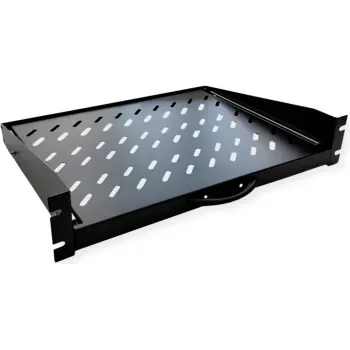 VALUE 19 inch 1U liukuva ulosvedettävä, 450 mm hyötysyvyys, 20 kg kantavuus, musta