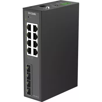 D-Link DIS-210G-12 älykäs hallittava teollisuuskytkin - 8 Gigabit-porttia + 4 SFP-paikkaa