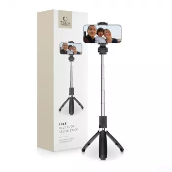 Tech-Protect L01S BT selfie-tikku ja jalusta musta