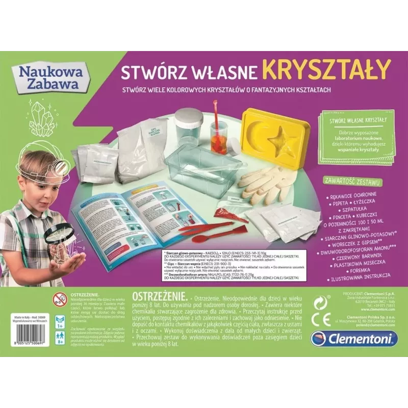 Clementoni Science & Play Kristallien kasvatuspaketti - kasvata omat kristallisi