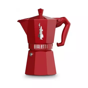 Bialetti MOKA EXCLUSIVE 6TZ punainen liesiespressokeitin (9056)