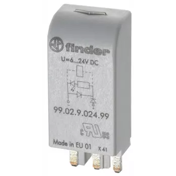 Finder LED-vihreä merkkivalomoduuli diodilla 6-24 VDC 95-sarjan kantaan 99.02.9.024.99