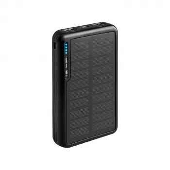 SBS aurinkoenergiavaravirtalähde USB/USB-C 10000 mAh musta
