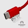 SBS TECABLETISSUETCCR USB-C - USB-C -kaapeli 1,5 m 60 W punottu punainen