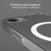 SBS Extreme Mag D3O MagSafe-suojakotelo iPhone 16e/17e - läpinäkyvä