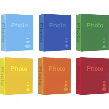 ZEP Basic Plain assorted colors 13x19 cm 300 valokuvan taskualbumi BS57300