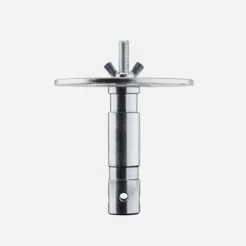 Manfrotto 163-10 valaistuksen tappiadapteri, 28 mm (1-1/8 in) M10-kierteellä, 120 mm levy