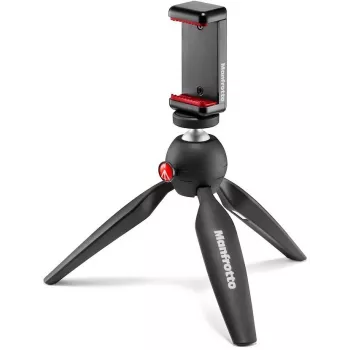 Manfrotto PIXI Smart minijalusta älypuhelintelineellä - musta