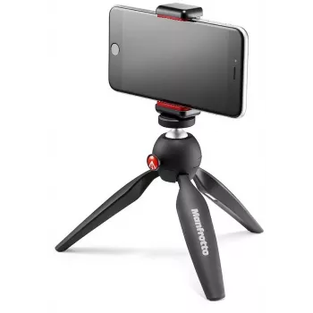 Manfrotto PIXI Smart minijalusta älypuhelintelineellä - musta