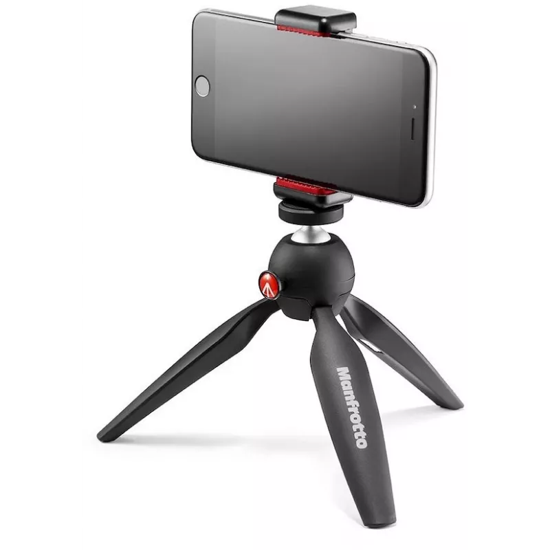 Manfrotto PIXI Smart minijalusta älypuhelintelineellä - musta