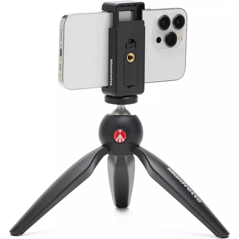 Manfrotto PIXI Smart minijalusta älypuhelintelineellä - musta