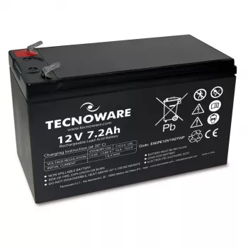 TECNOWARE Power Battery 12V 7,2Ah AGM VRLA Faston 6,3mm liitännällä