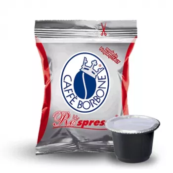 Caffè Borbone Respresso Miscela Rossa 50 kahvikapselia Nespresso OriginalLine -järjestelmään, à 5 g, tumma paahto, yhteensä 250 g