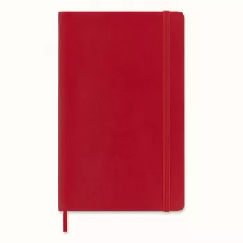 Moleskine Monochromatic muistikirja Large punainen pehmeäkantinen viivoitettu 192 sivua 13x21 cm