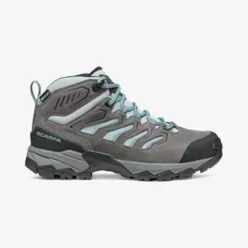 Scarpa Moraine Mid GTX naisten vaelluskengät, GORE-TEX, nubukki- ja mesh-pinta, PRESA HIK-04 -pohja, arctic, EU 37