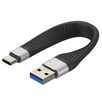 TECHLY USB 3.0 USB-A - USB-C 3.2 Gen2 15W M/M 12 cm FPC-kaapeli