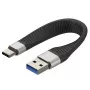TECHLY USB 3.0 USB-A - USB-C 3.2 Gen2 15W M/M 12 cm FPC-kaapeli