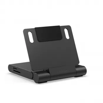 Satechi On-the-Go taitettava telakka -keskitin - USB-C 100W PD, USB-C 10 Gbps, USB-A 10 Gbps, micro/SD-kortinlukija 312 MB/s, 3.5mm liitäntä, 4K HDMI (Space Gray)