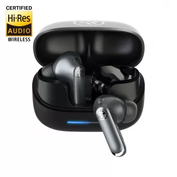 JLab Epic Pods ANC True Wireless -nappikuulokkeet hybridillä aktiivisella melunvaimennuksella, Bluetooth 5.3, IP55, 50 h akunkesto, musta