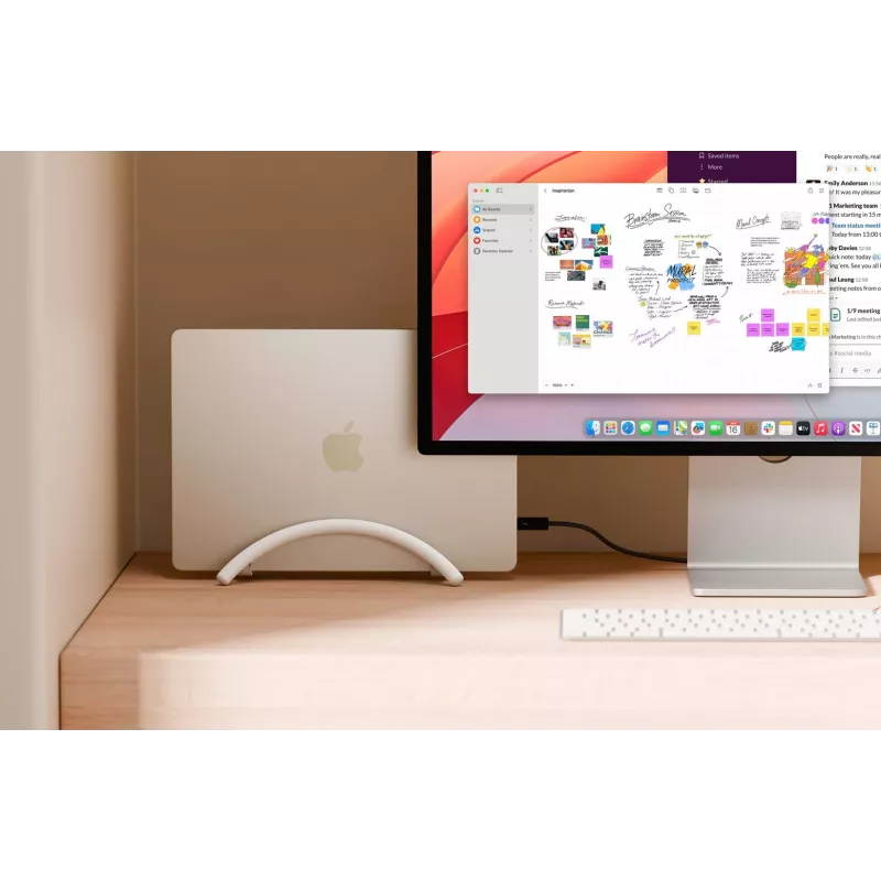 Twelve South BookArc Flex pystysuora kannettavan tietokoneen teline MacBookille - valkoinen