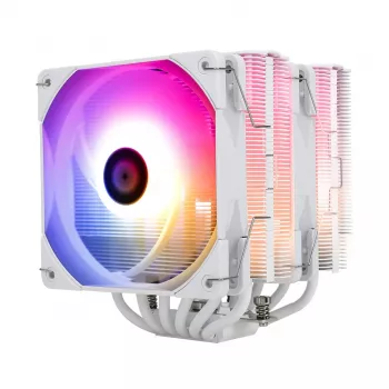 Thermalright Peerless Assassin 120 White ARGB Dual Tower CPU-ilmajäähdytin, 6 lämpöputkea, 2x120mm PWM-tuulettimet, 265W TDP, LGA1700/AM5