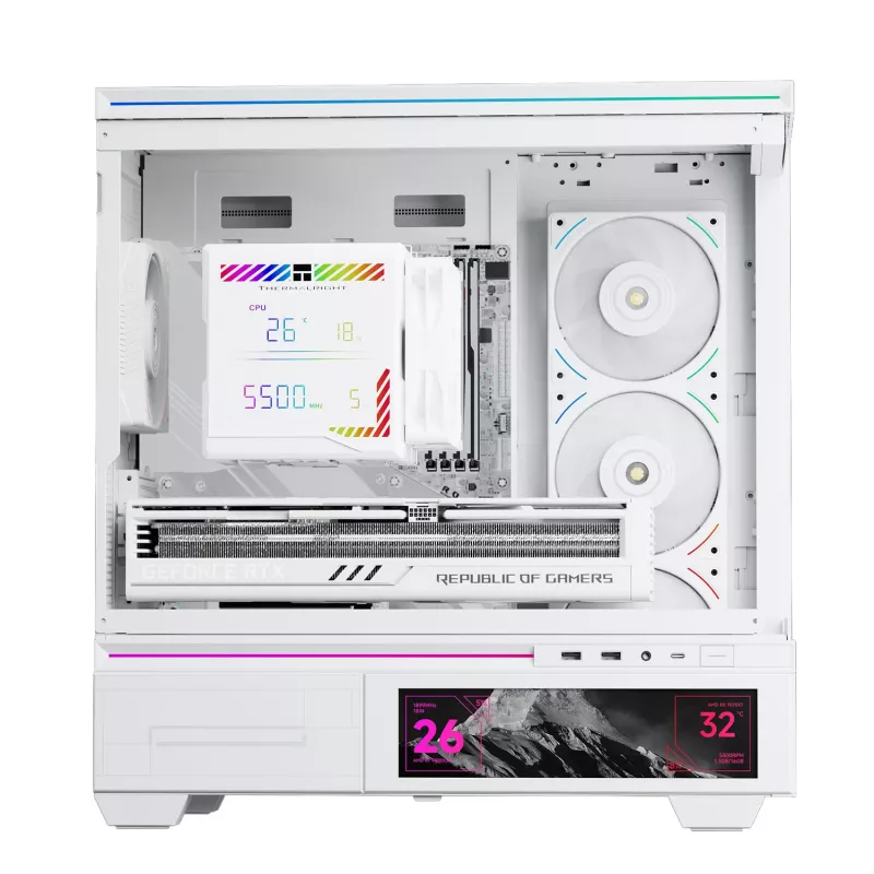 Thermalright Peerless Assassin 140 Digital White Dual Tower CPU-ilmajäähdytin, 7 lämpöputkea, 2x140mm PWM-tuulettimet, valkoinen LED, Intel/AMD