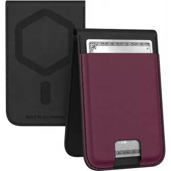 Urban Armor Gear UAG Metropolis magneettinen lompakko jalustatoiminnolla | vegaaninen nahka Apple iPhone 15 Pro Max - musta