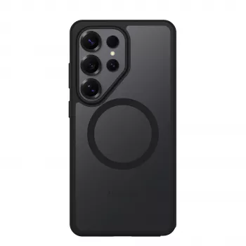 OtterBox React Magnets -suojakuori Samsung Galaxy S26 Ultralle, Black Crystal