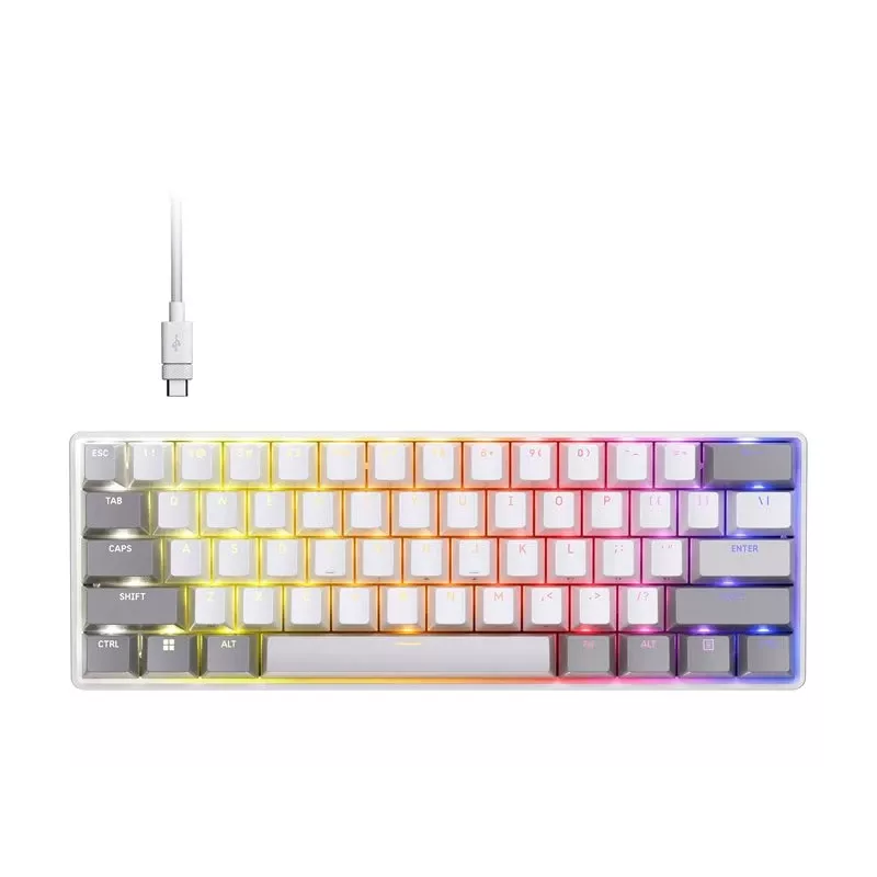 CORSAIR CLIPPER PRO MINI 60 Hall Effect -pelinäppäimistö valkoinen
