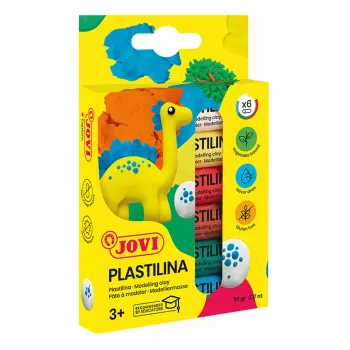 JOVI Plastilina muovailumassa sekalaiset 6 väriä à 15 g, yhteensä 90 g