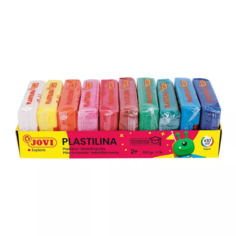 JOVI Plastilina muovailumassa 10 väriä sekalaiset x 50 g