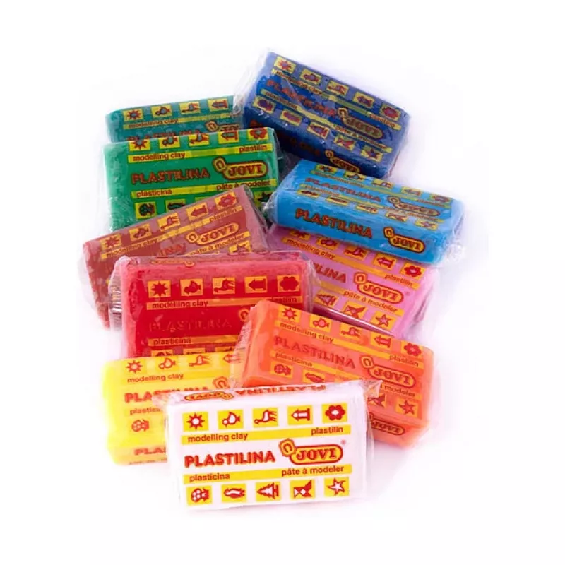 JOVI Plastilina muovailumassa 10 väriä sekalaiset x 50 g