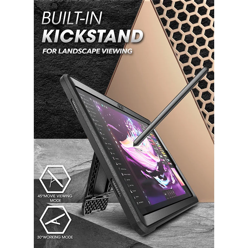SUPCASE Unicorn Beetle Pro jykevä kotelo Samsung Galaxy Tab A9+ Plus 11.0 (2023) - musta