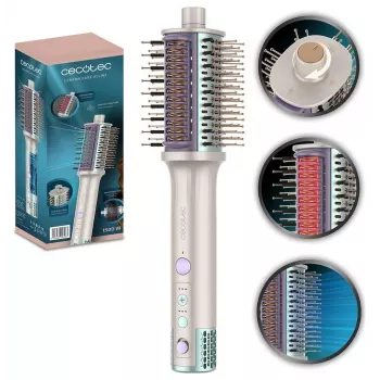 Cecotec CeramicCare Allin1 kuumailmaharja, 1500 W, 4-in-1: hiustenkuivaaja, muotoilulaite, ilmaharja ja suoristusharja