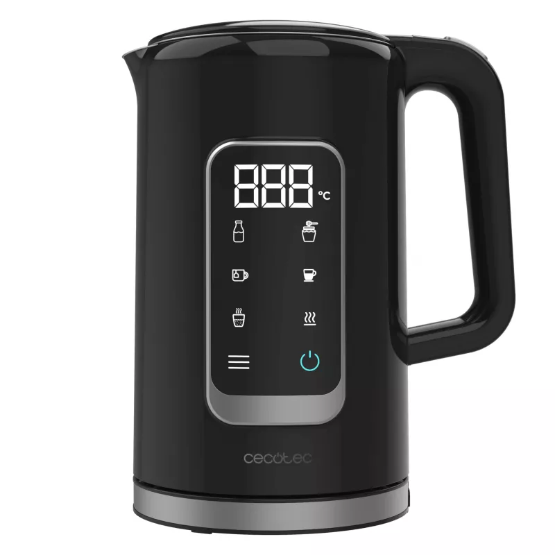 Cecotec ThermoSense 500 Touch sähkökäyttöinen vedenkeitin, 1,7 L, 2200 W, musta