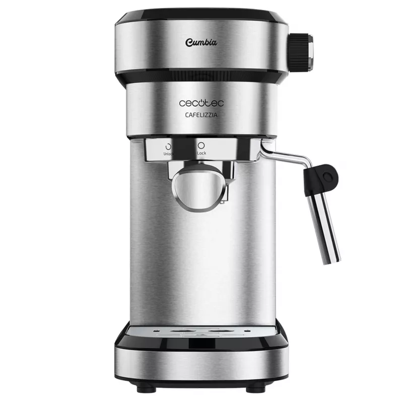Cecotec Cafelizzia 790 Steel puoliautomaattinen espressokeitin, 20 bar, 1350 W, ruostumaton teräs