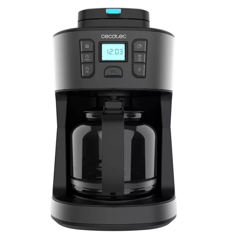 Cecotec Coffee 66 Grind & Drop suodatinkahvinkeitin kartiomaisella myllyllä, 1,2 l, 900 W, musta