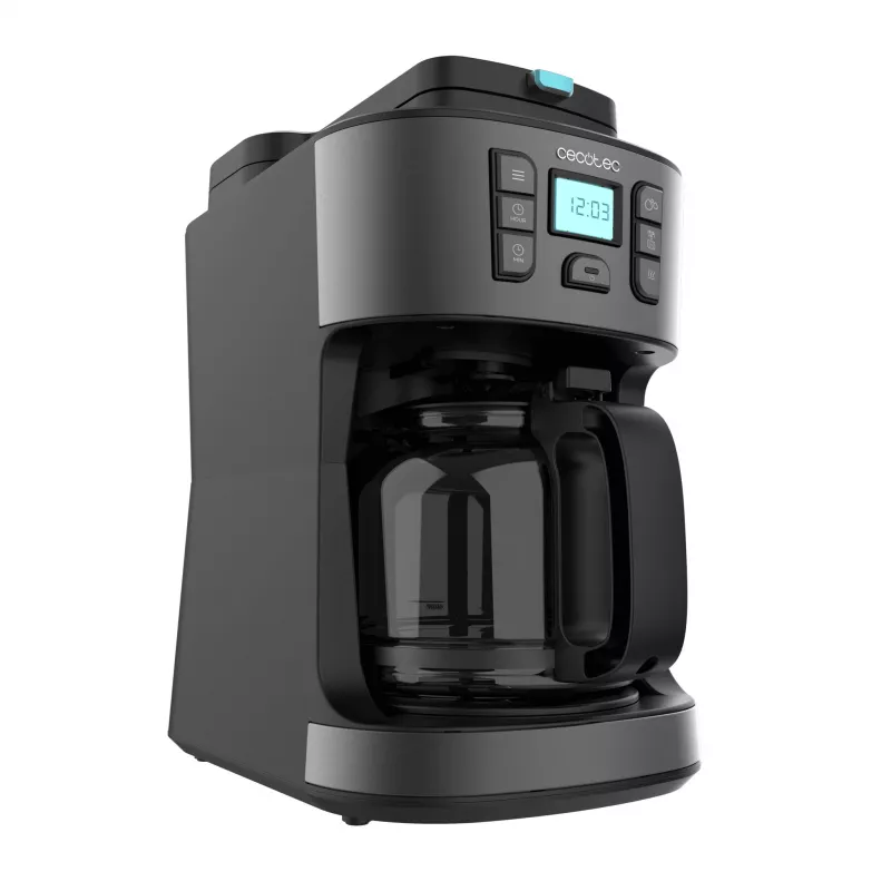 Cecotec Coffee 66 Grind & Drop suodatinkahvinkeitin kartiomaisella myllyllä, 1,2 l, 900 W, musta