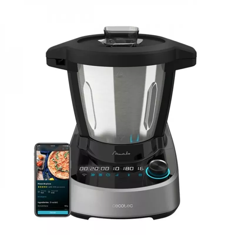 Cecotec Mambo 11090 monitoiminen keittiökone, 1700 W, 3,3 L, ruostumaton teräs, Wi-Fi