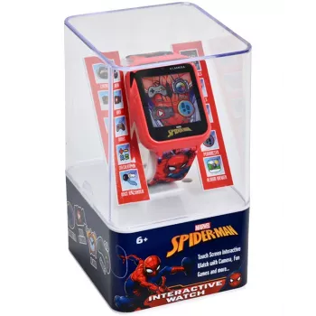 KIDS Spider-Man elektroninen LCD-kello lapsille peleillä ja kameralla SPD4588J