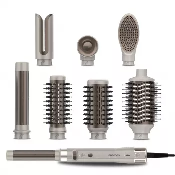 Cecotec CeramicCare 8in1 AirGlam Gyro hiustenmuotoilija ja -kuivaaja, 1200W, 7 lisäosaa, samppanja