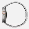 NOMAD Titanium Band V3 - Natural Titanium harjattu metalliranneke Apple Watch 46mm/49mm