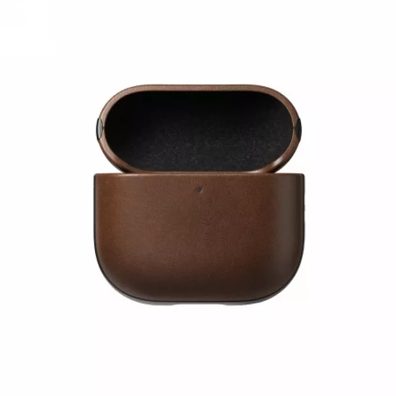 NOMAD GOODS Modern Leather -kotelo Apple AirPods 4 -kuulokkeille, ruskea