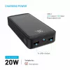 Fixed Zen2 20 power bank, 20000 mAh, PD 20 W, LCD-näyttö, musta