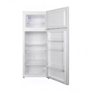 CHiQ CTM216LWD vapaasti seisova jää-pakastinyhdistelmä 211L kokonaistilavuus, 170L jääkaappi, 41L pakastin, valkoinen, LED-valaistus, vaihdettava oven kätisyys, energialuokka D
